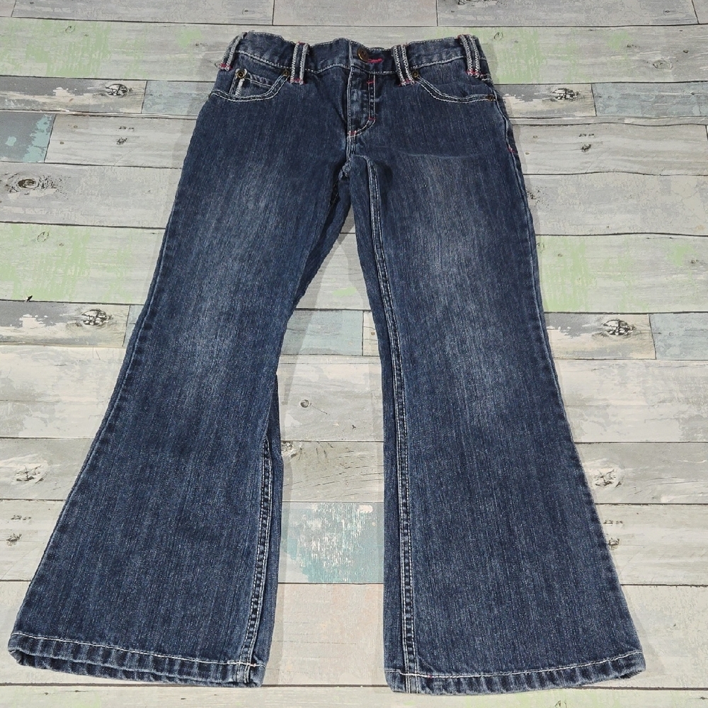 Cabela's Kids Denim Jeans with Pink Stitching Sz 8